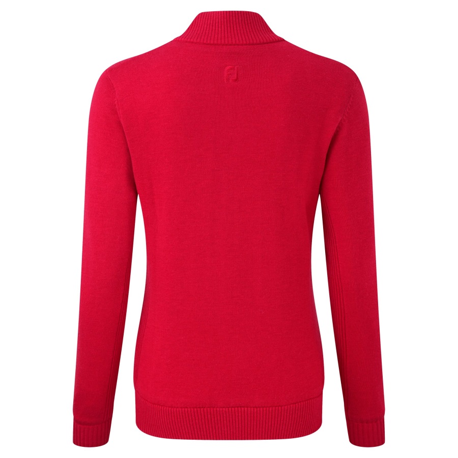 Footjoy Red Full-Zip Lined Pullover Women