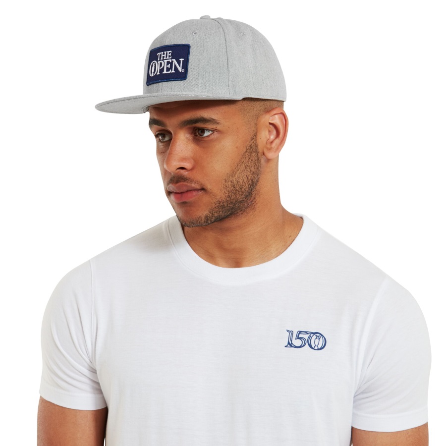 Heather Grey Footjoy Open Flat Brim Cap