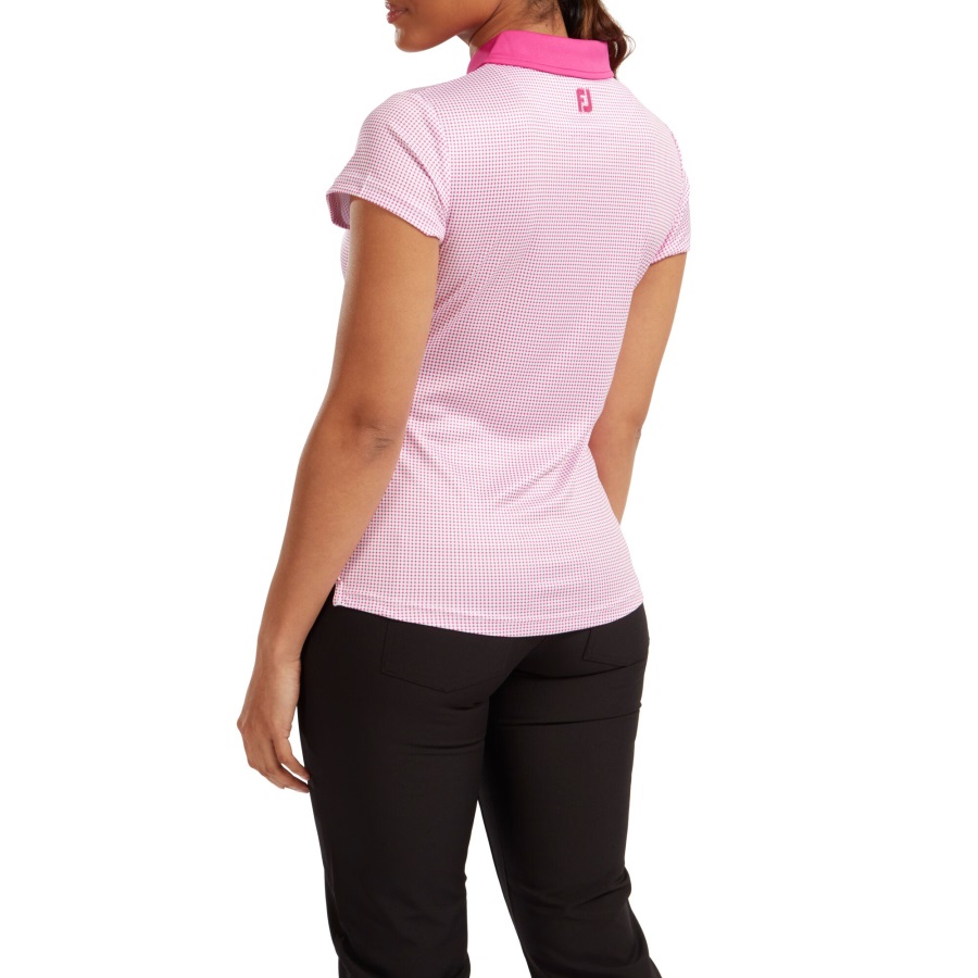 Footjoy Women's Lisle Sleeveless Shirt with Neck Trim Rose