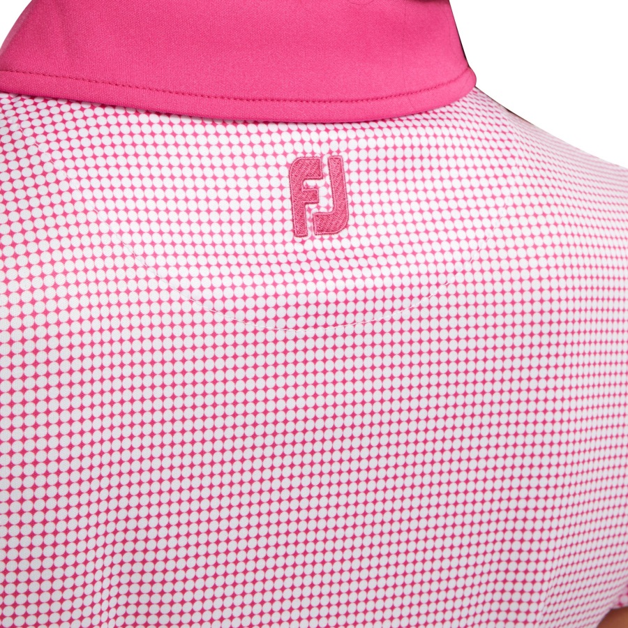 Footjoy Women's Lisle Sleeveless Shirt with Neck Trim Rose