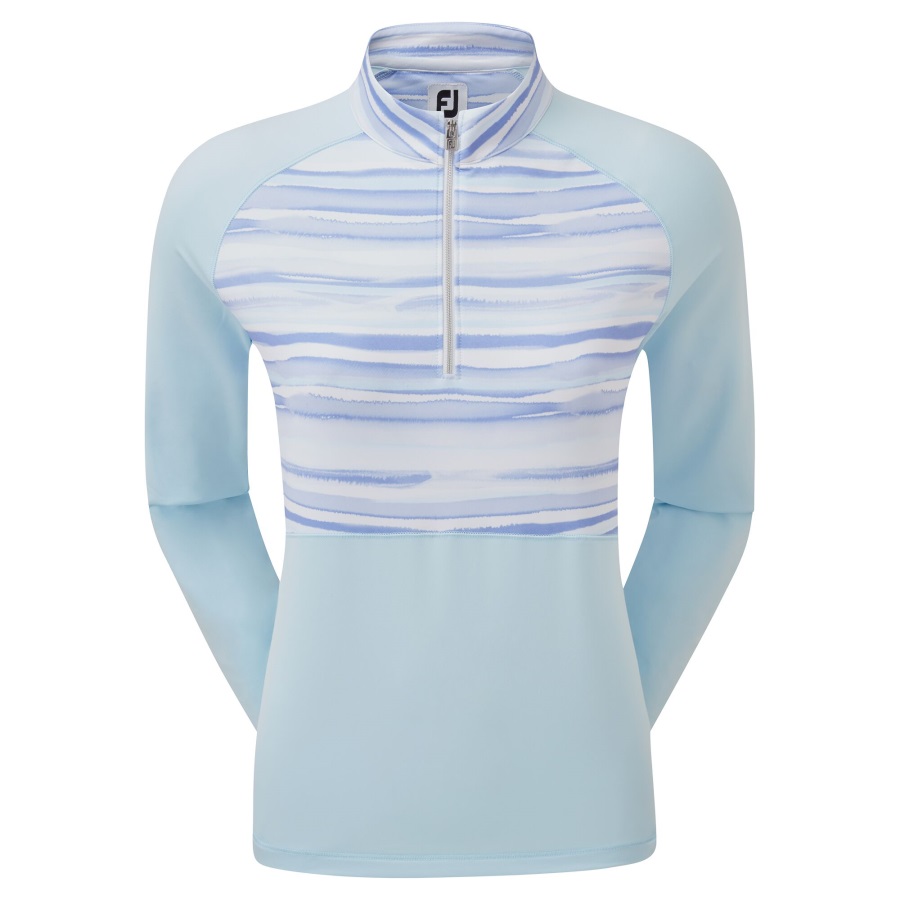 Footjoy Half-Zip Jersey Watercolour Midlayer Sky
