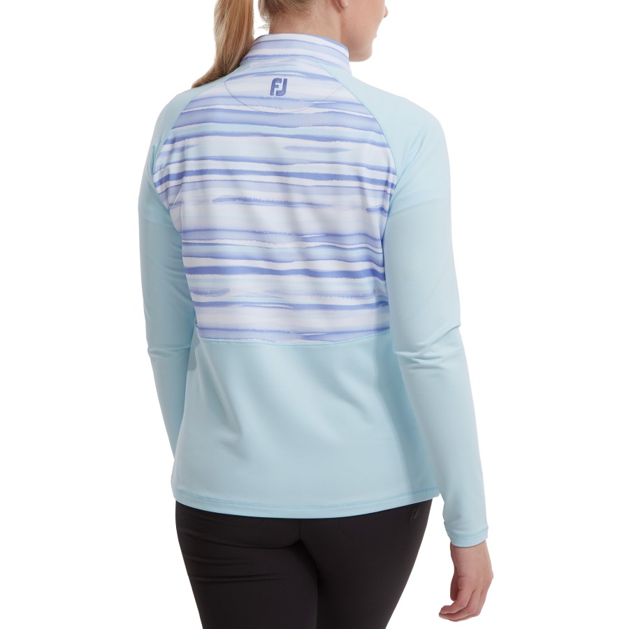 Footjoy Half-Zip Jersey Watercolour Midlayer Sky
