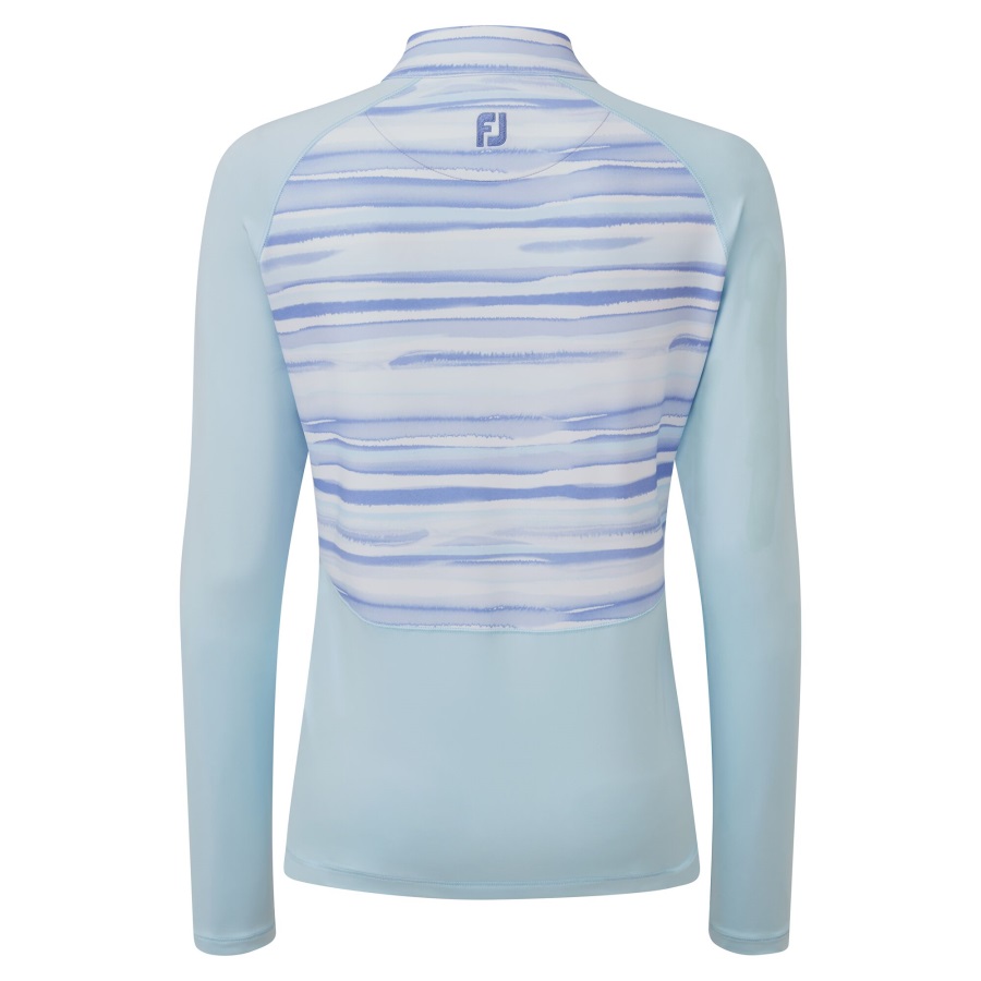 Footjoy Half-Zip Jersey Watercolour Midlayer Sky