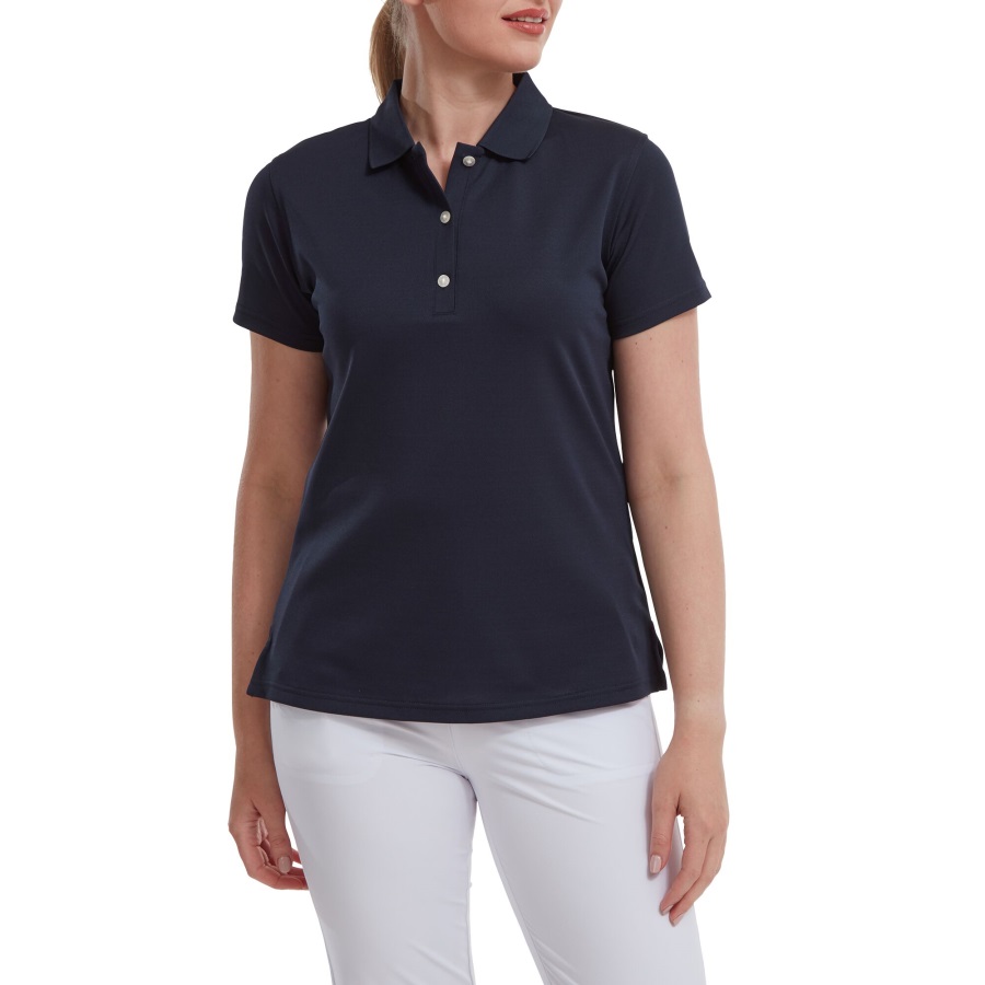 Navy Footjoy Stretch Pique Solid
