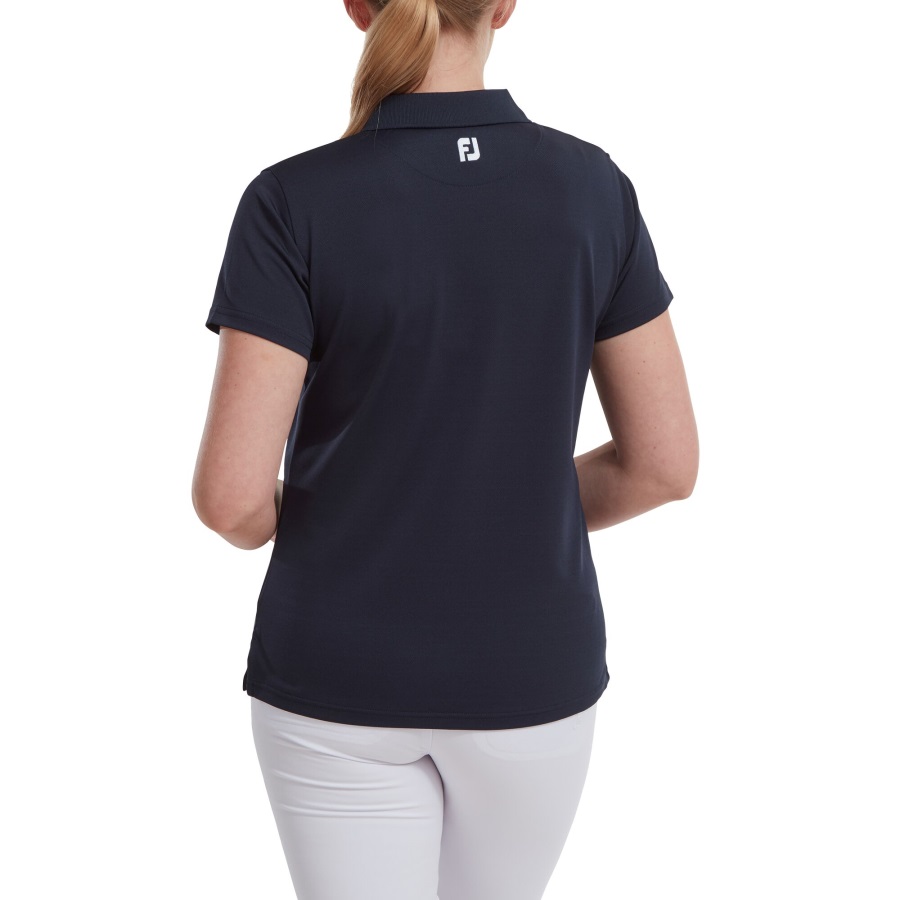 Navy Footjoy Stretch Pique Solid