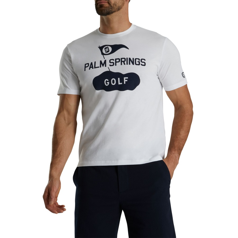 White Graphic Jersey Tee Footjoy