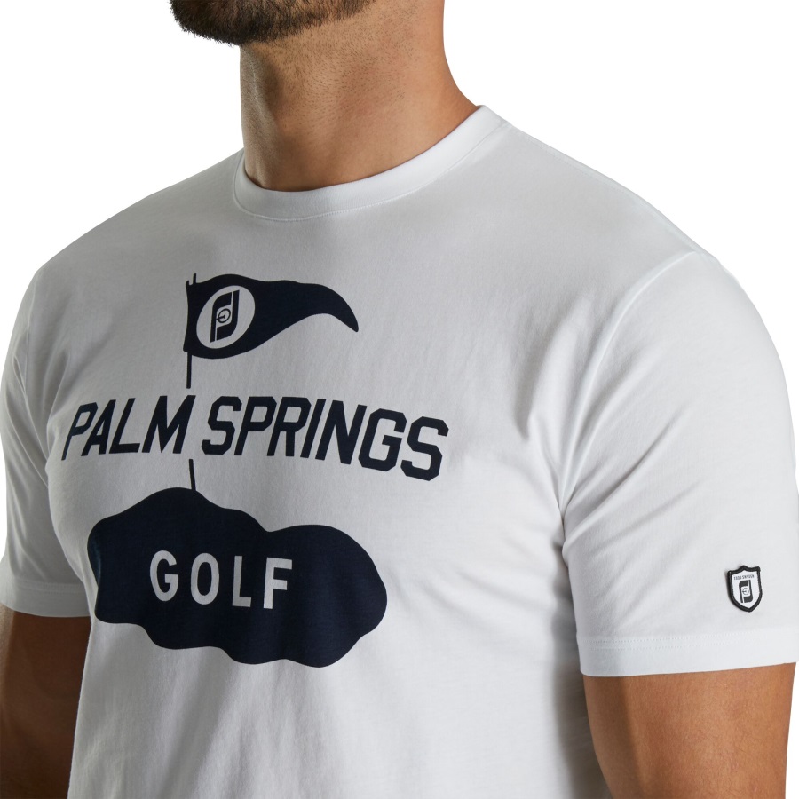 White Graphic Jersey Tee Footjoy