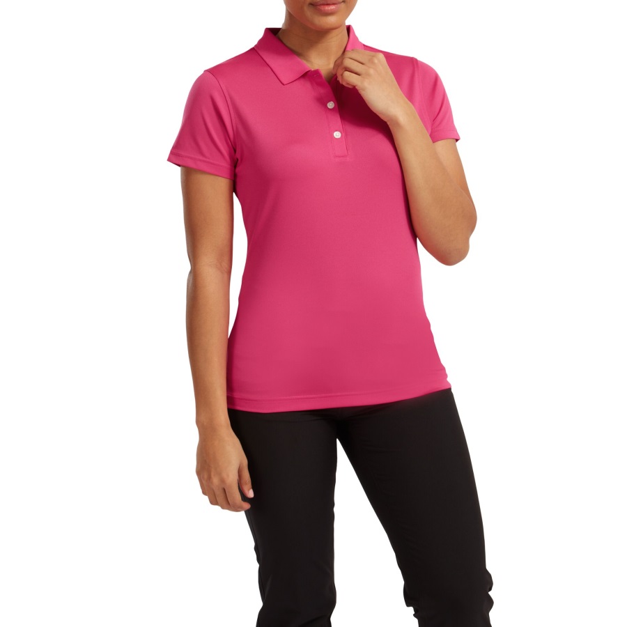 Stretch Pique Solid Women Footjoy Berry