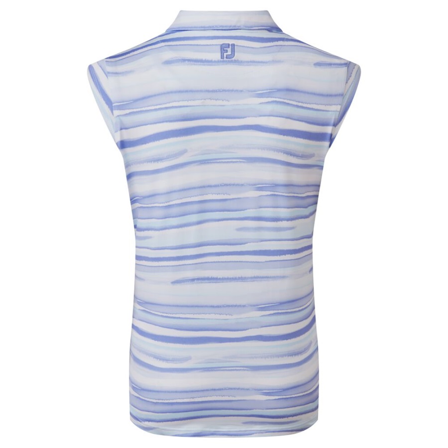 Footjoy Cap Sleeve Watercolour Print Lisle Violet