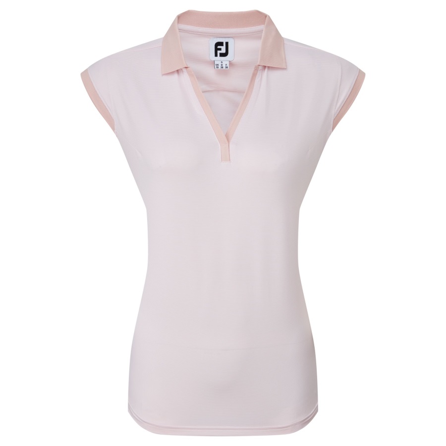 Blush Pink-White Women's End on End Striped Lisle Footjoy