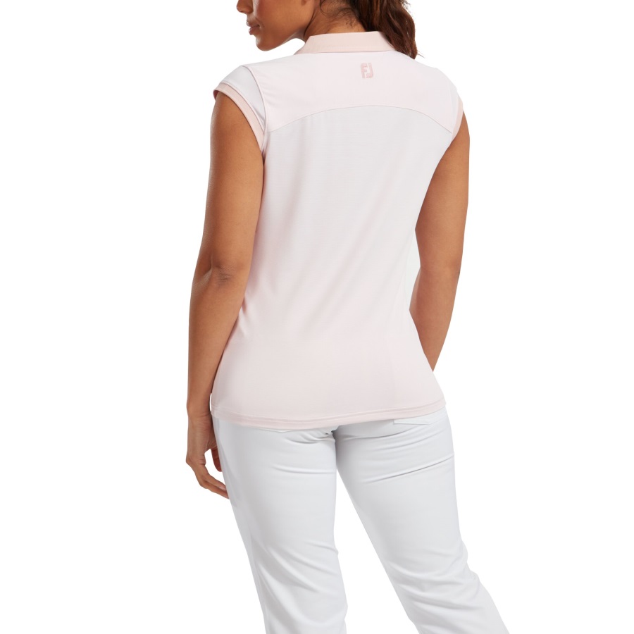 Blush Pink-White Women's End on End Striped Lisle Footjoy