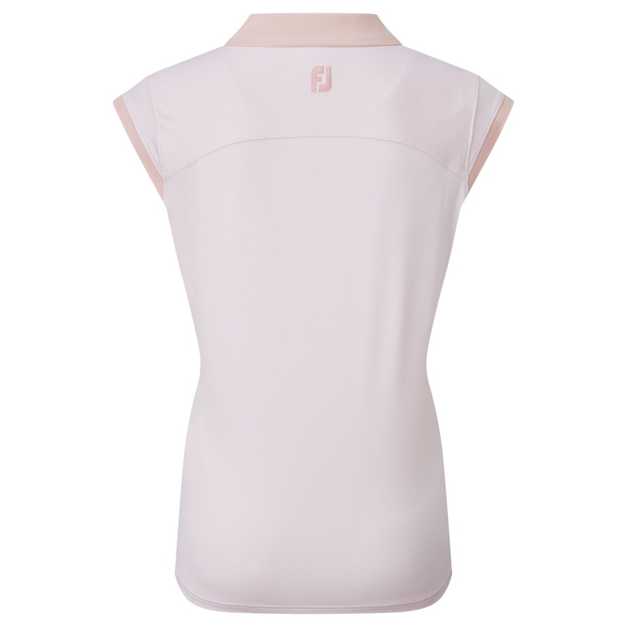 Blush Pink-White Women's End on End Striped Lisle Footjoy