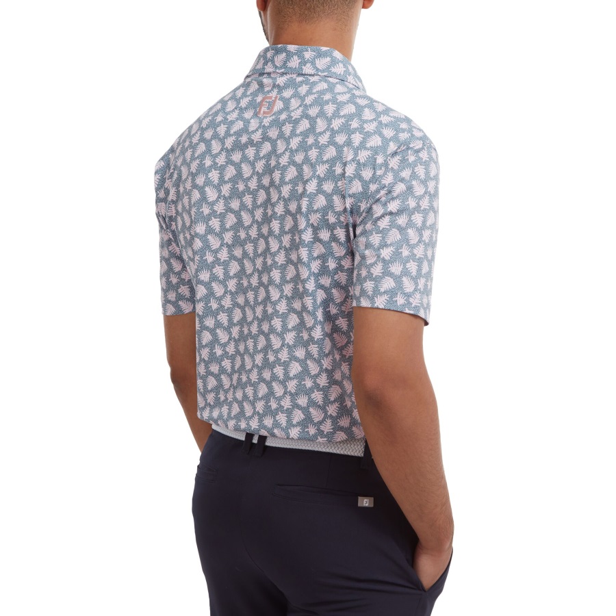 Shadow Palm Print Pique Grey-Pink Footjoy