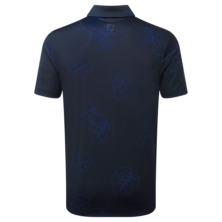 Footjoy Jungle Leaf Pique Navy Tonal