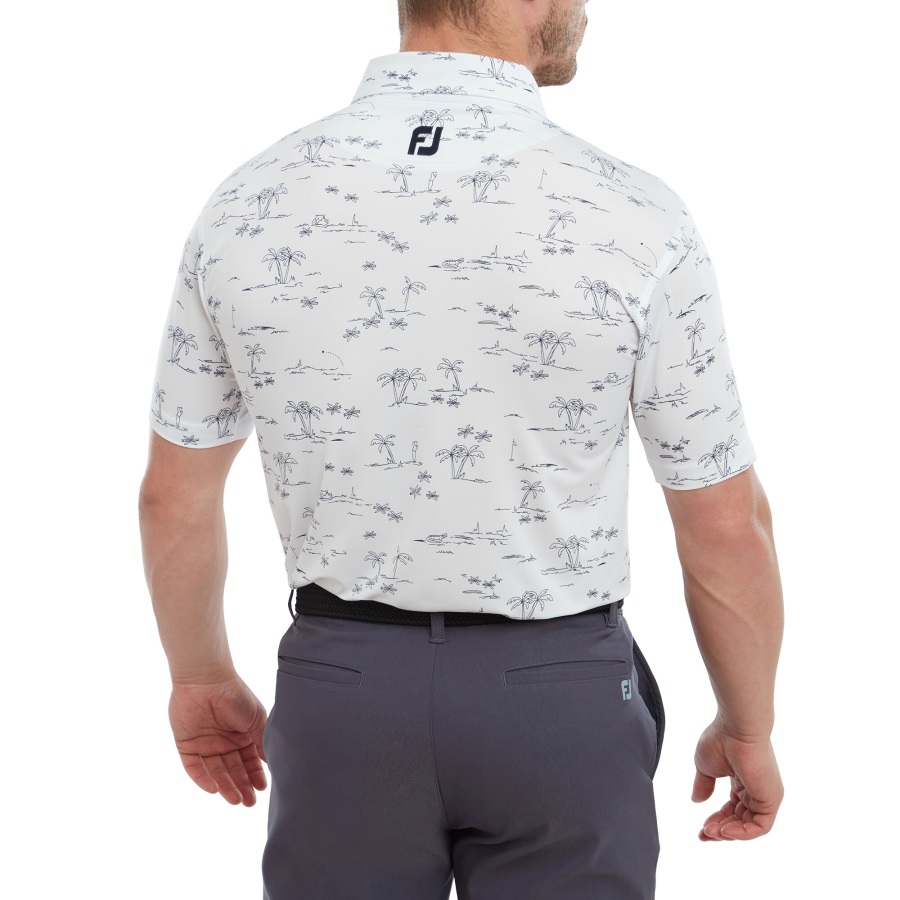 White-Navy Tropic Golf Lisle Footjoy
