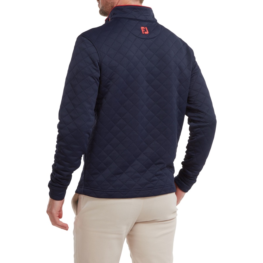 Footjoy Navy-Red FJ Diamond Jacquard Chill-Out