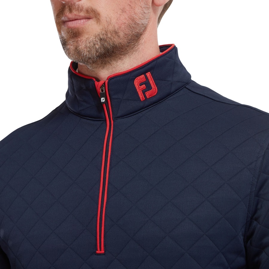 Footjoy Navy-Red FJ Diamond Jacquard Chill-Out