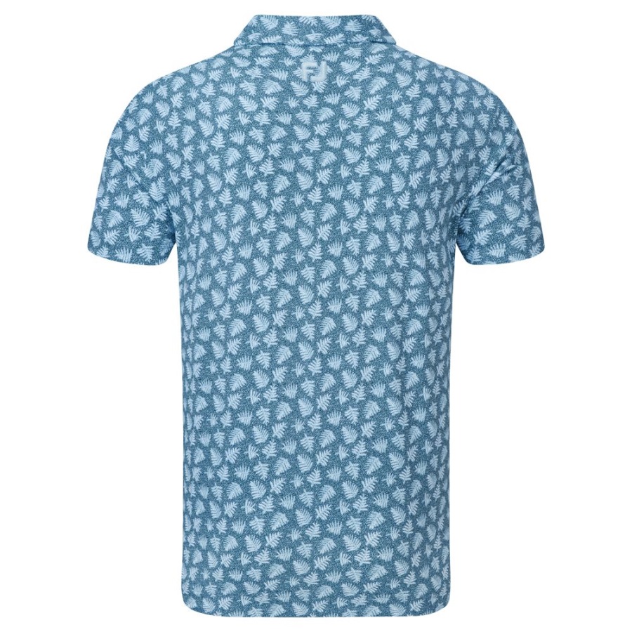 Blue-Dusk Blue Shadow Palm Print Pique Footjoy