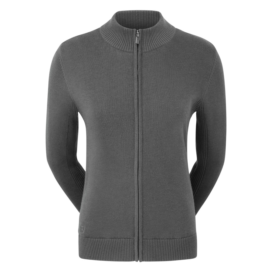 Charcoal Full-Zip Lined Pullover Women Footjoy