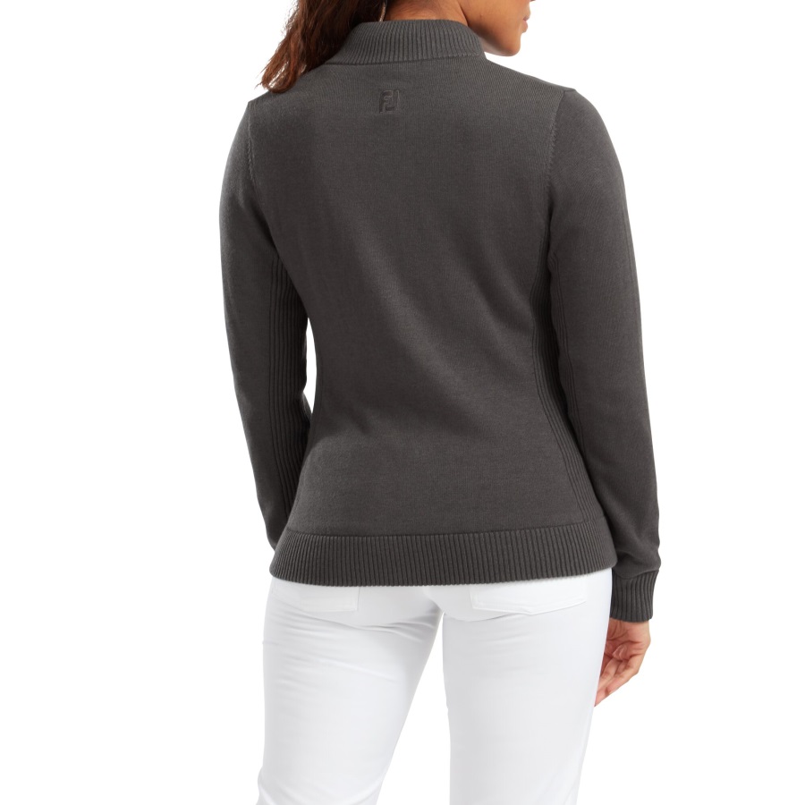 Charcoal Full-Zip Lined Pullover Women Footjoy