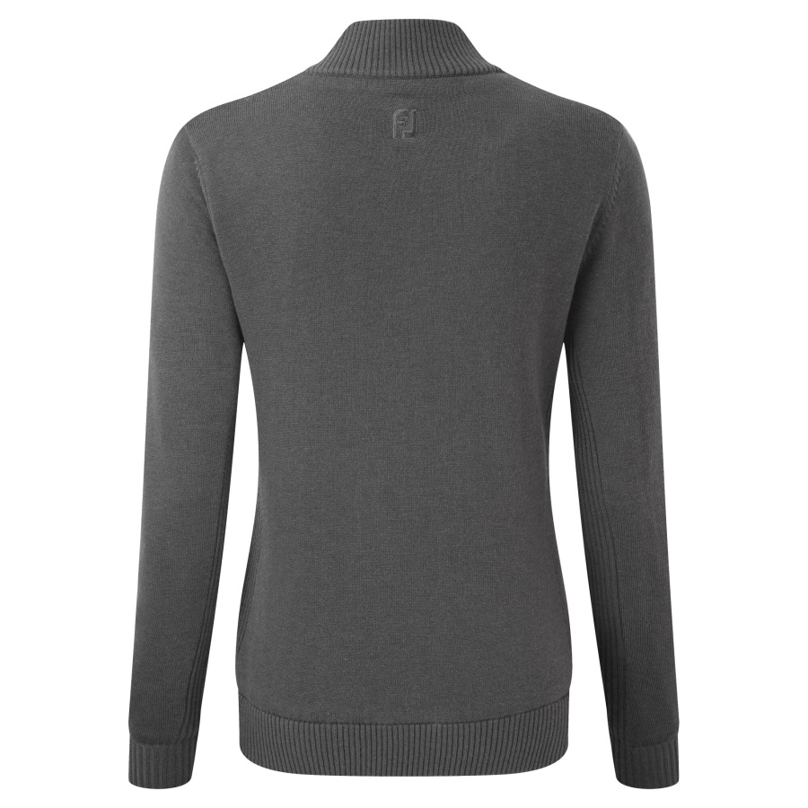 Charcoal Full-Zip Lined Pullover Women Footjoy