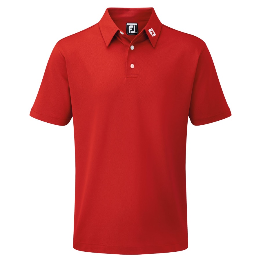 Stretch Pique Solid Red Footjoy