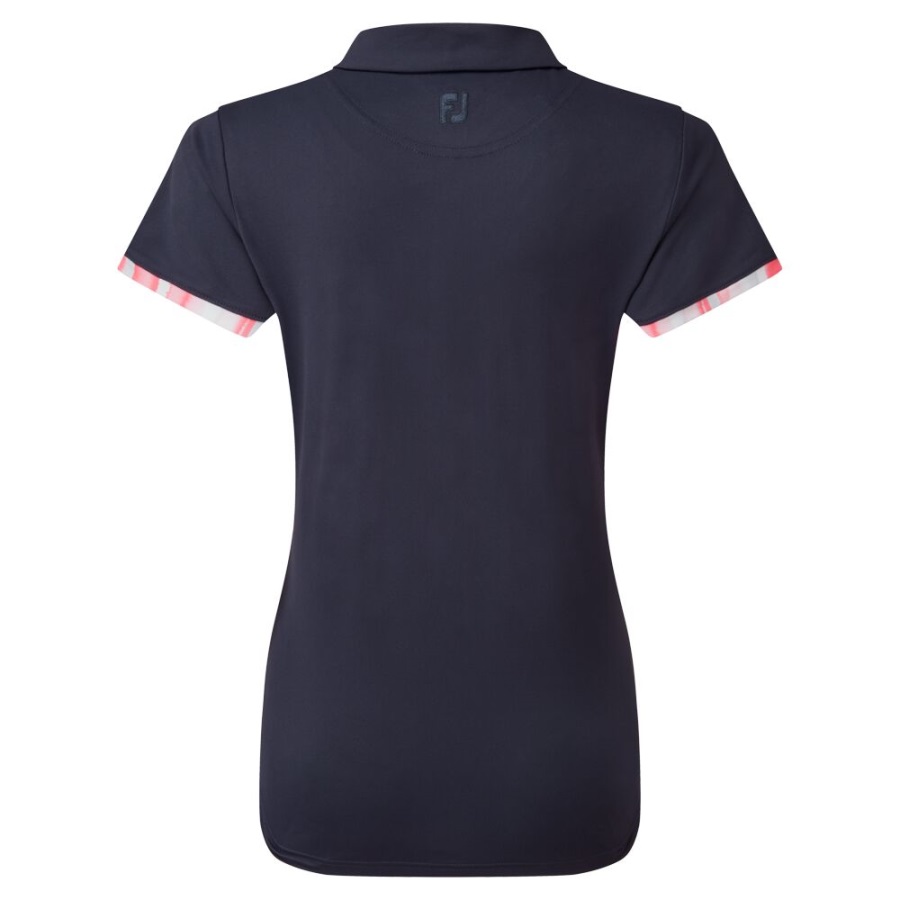 Watercolour Trim Pique Footjoy Navy