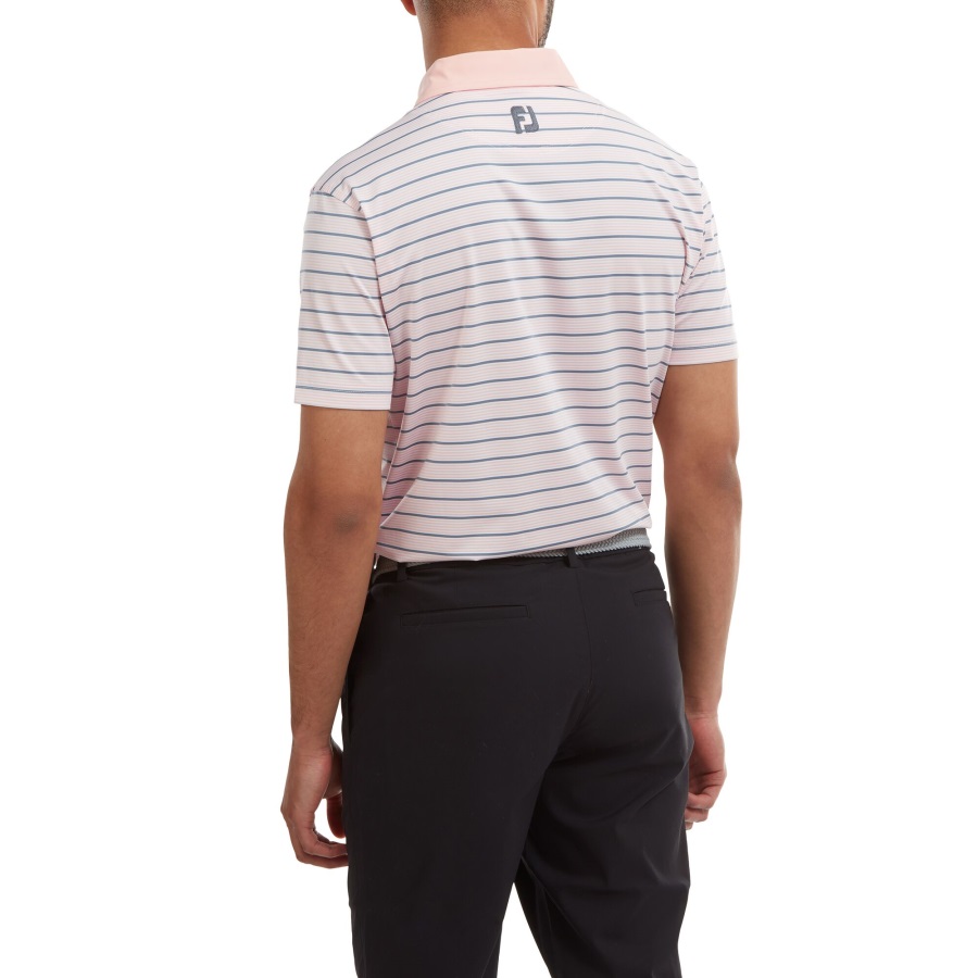 Footjoy Accented Stripe Lisle Pink-White-Grey