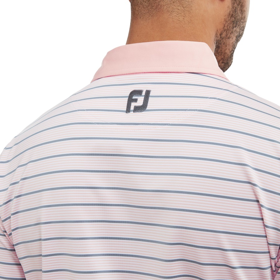 Footjoy Accented Stripe Lisle Pink-White-Grey