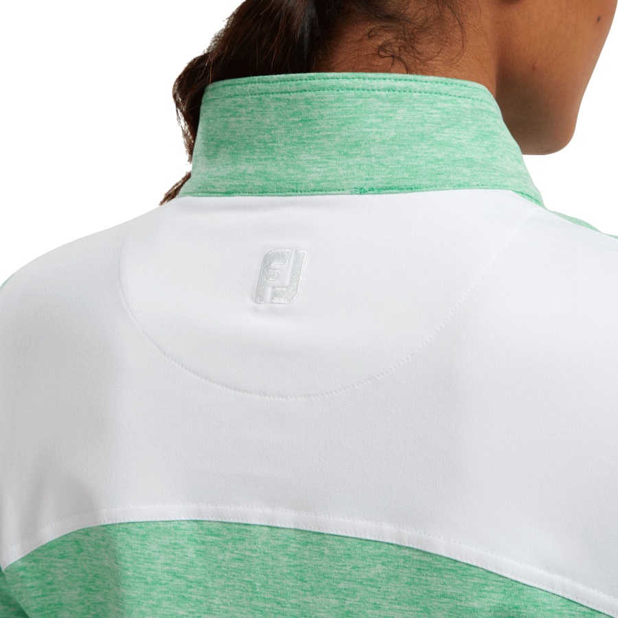 Jade Stone-White Women's Full-Zip Knit Mid-Layer Footjoy