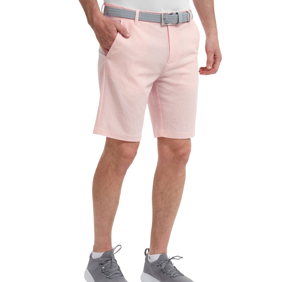 Performance Seersucker Shorts Footjoy Pink