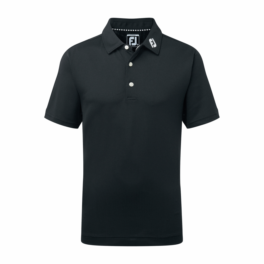 Junior Stretch Pique Solid Footjoy Black