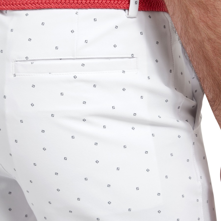 FJ Lite Tapered Fit Short White-Slate Footjoy