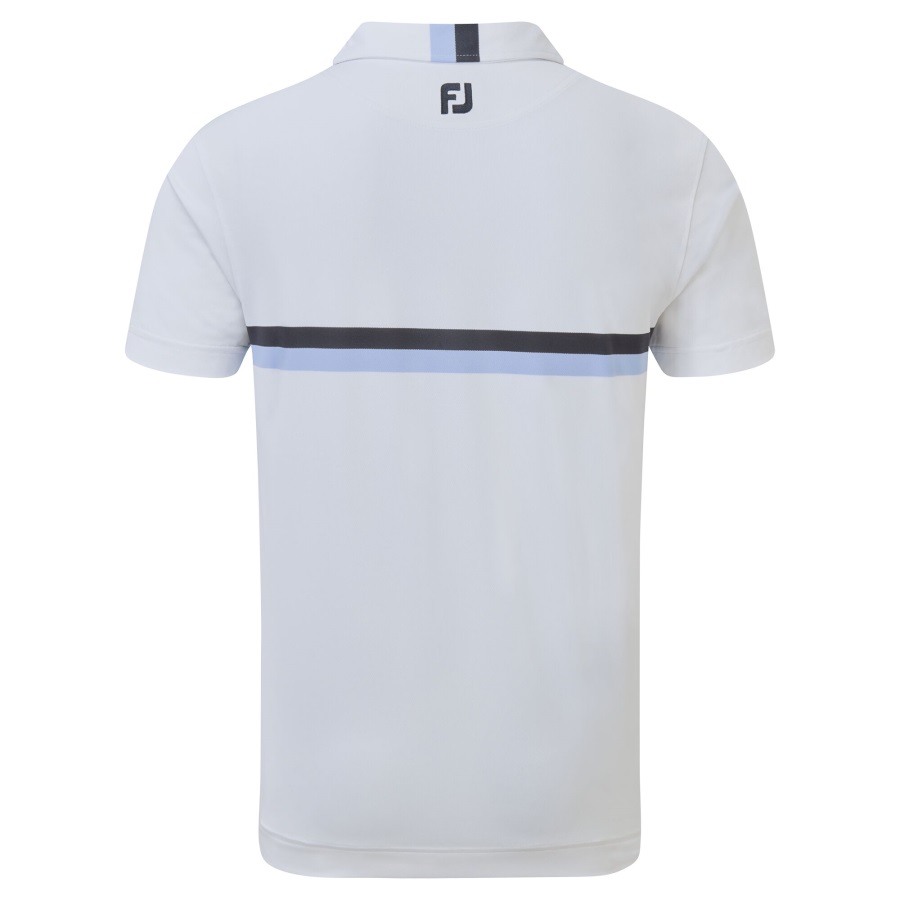 Double Chest Band Pique White-Navy-Blue Footjoy
