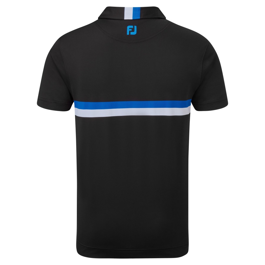 Double Chest Band Pique Footjoy Black-Blue-White