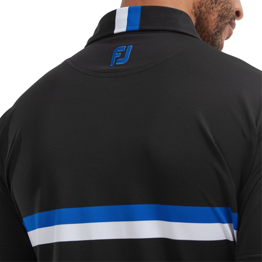 Footjoy Black-Blue-White Double Chest Band Pique