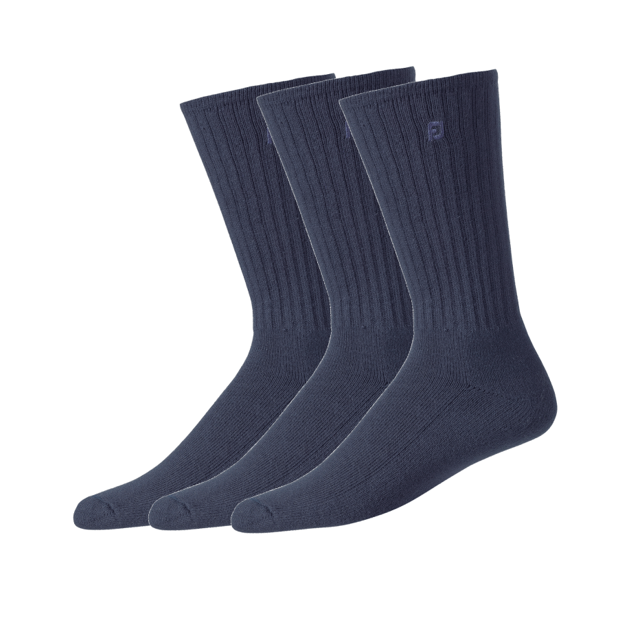 Navy ComfortSof Crew 3 Pair Pack Footjoy