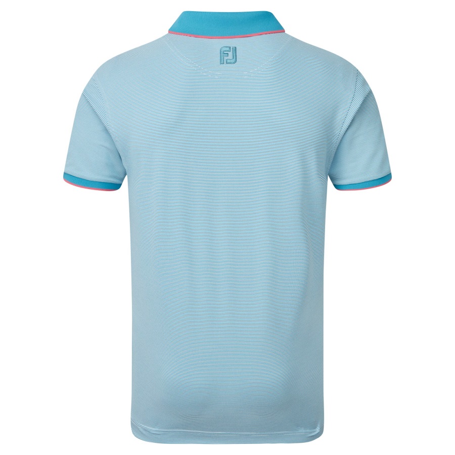Storm Blue-White Footjoy Pique Ministripe