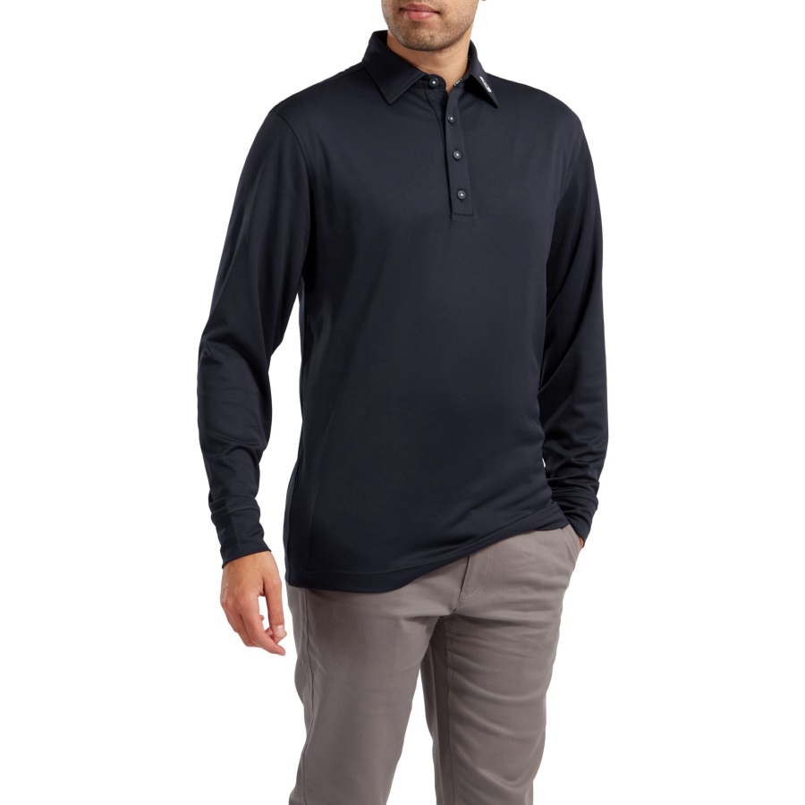 Long Sleeve Thermocool Self Collar Footjoy Navy
