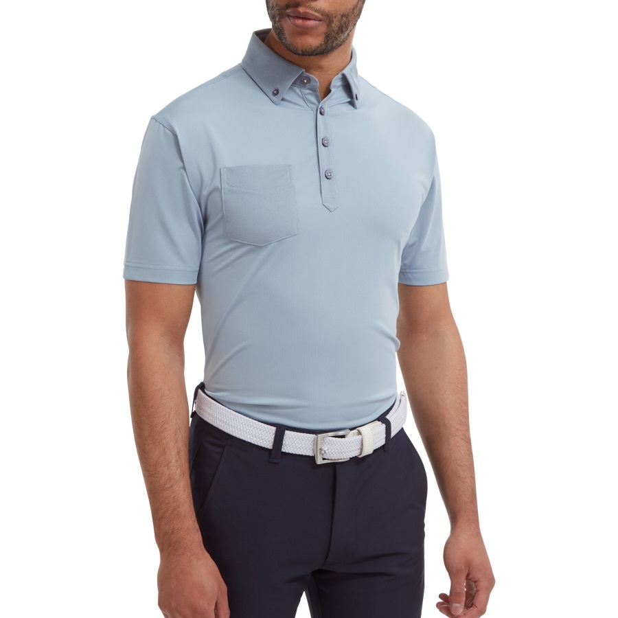 Footjoy Grey Tonal Trim Solid with Pocket Lisle
