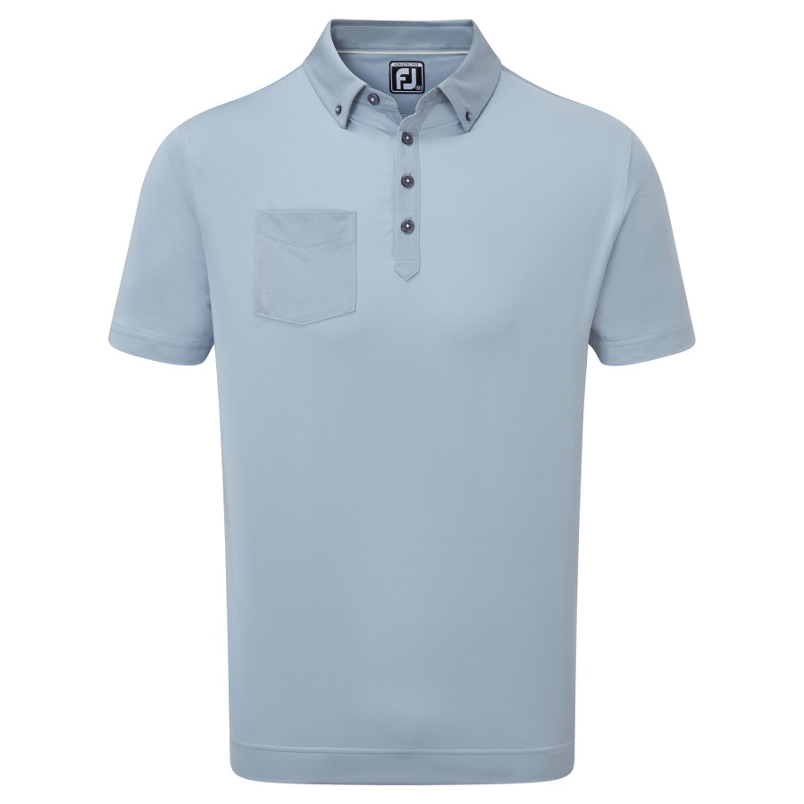 Tonal Trim Solid with Pocket Lisle Footjoy Grey