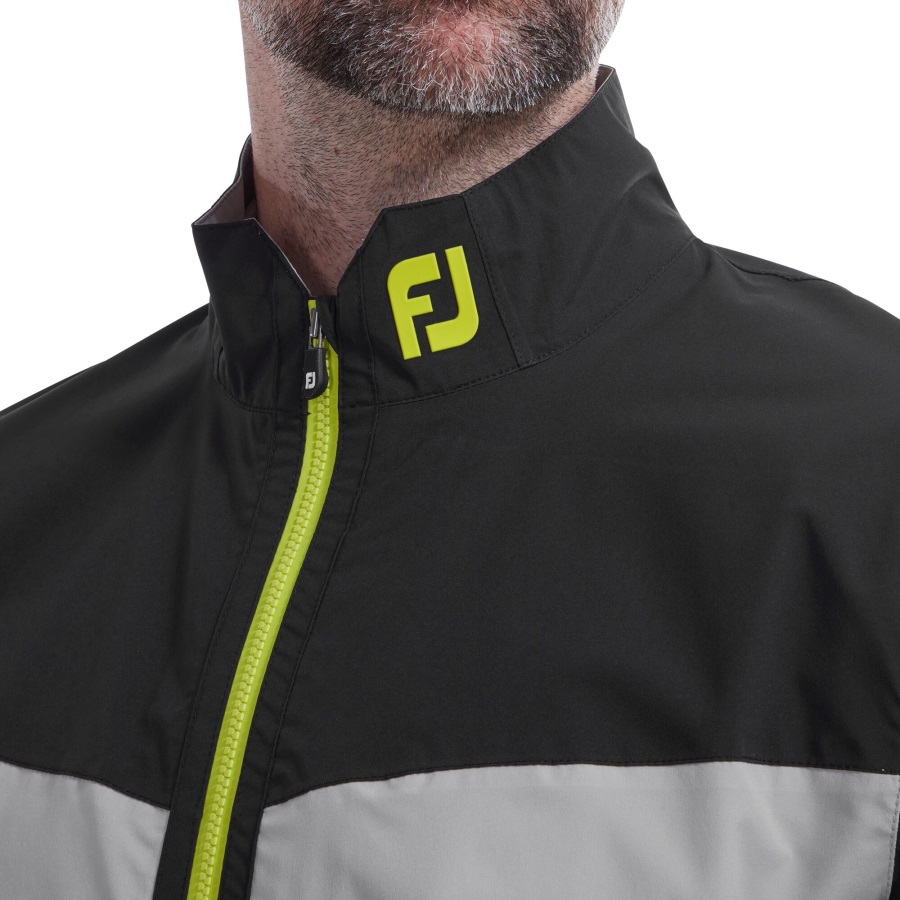 FJ HydroLite Jacket Black-Grey-Lime Footjoy