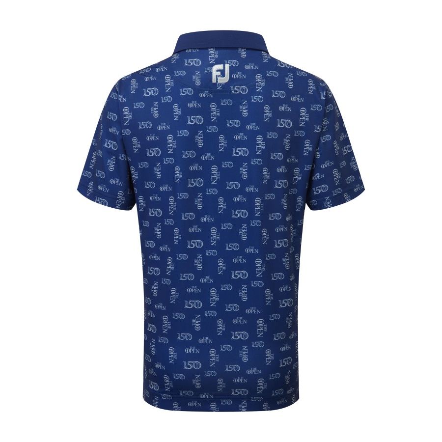 Open Blue-Antique Silver Open Logo Print Junior Footjoy