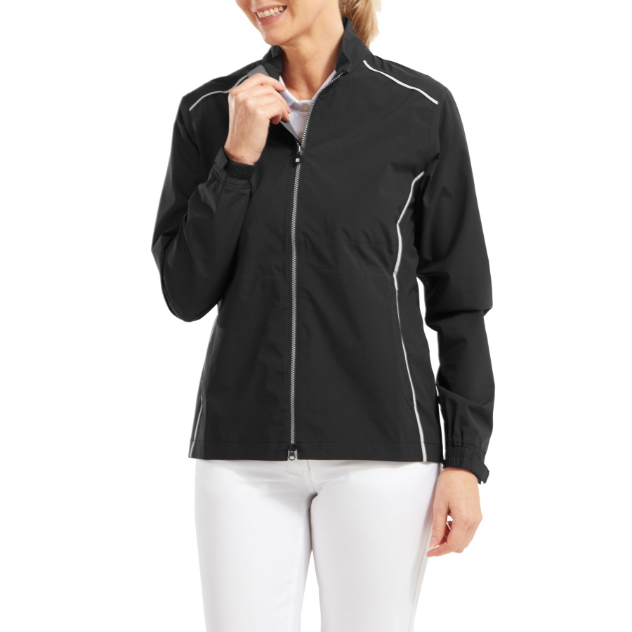 Footjoy Black-Silver FJ Hydrolite V2 Rain Jacket Women