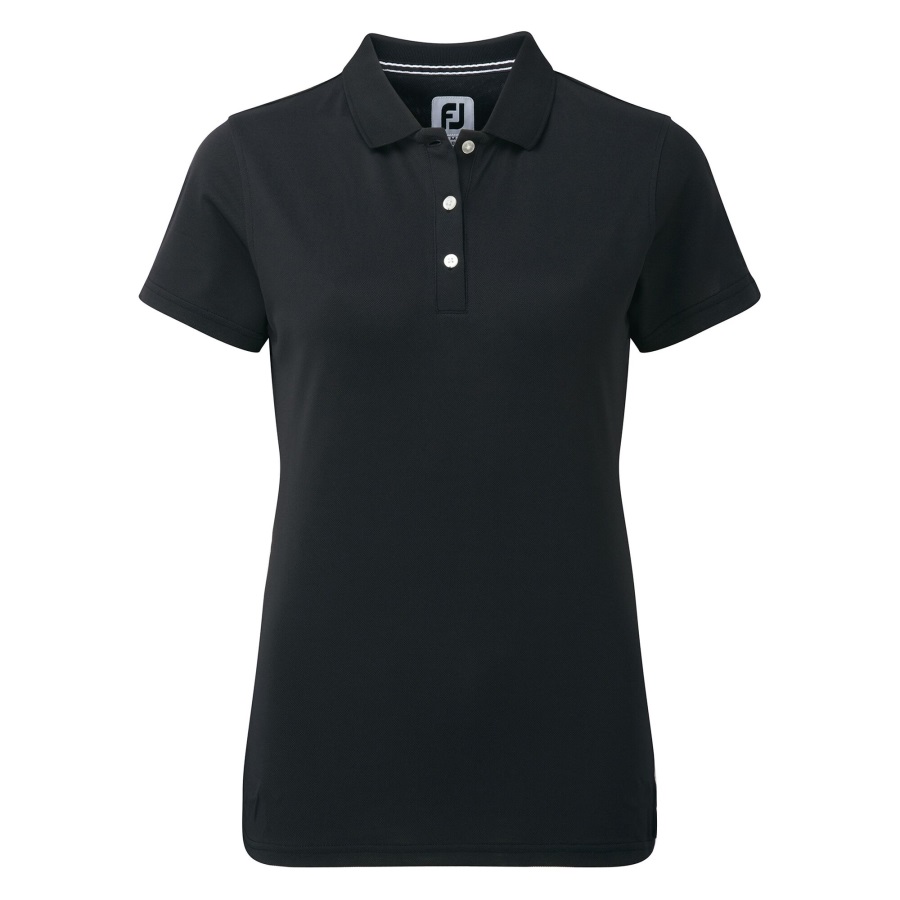 Black Stretch Pique Solid Women Footjoy