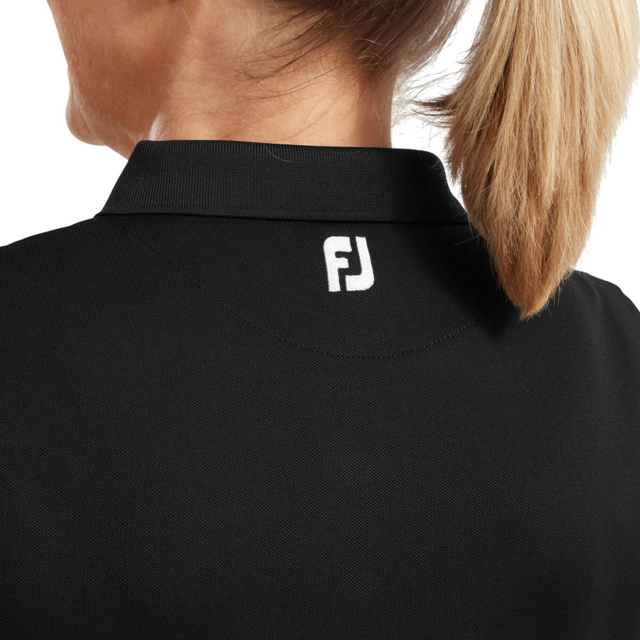 Black Stretch Pique Solid Women Footjoy