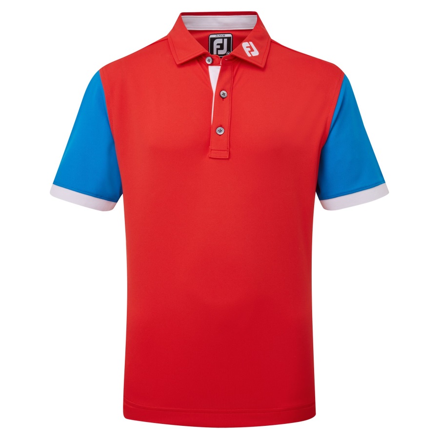 Footjoy Junior Colour Block Pique Grey-White