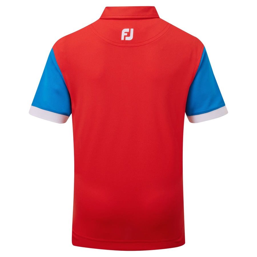 Junior Colour Block Pique Grey-White Footjoy