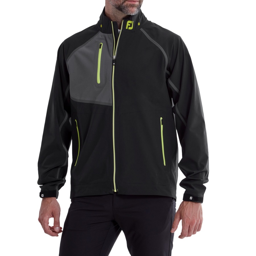 Black-Charcoal-Lime FJ HydroTour Jacket Footjoy