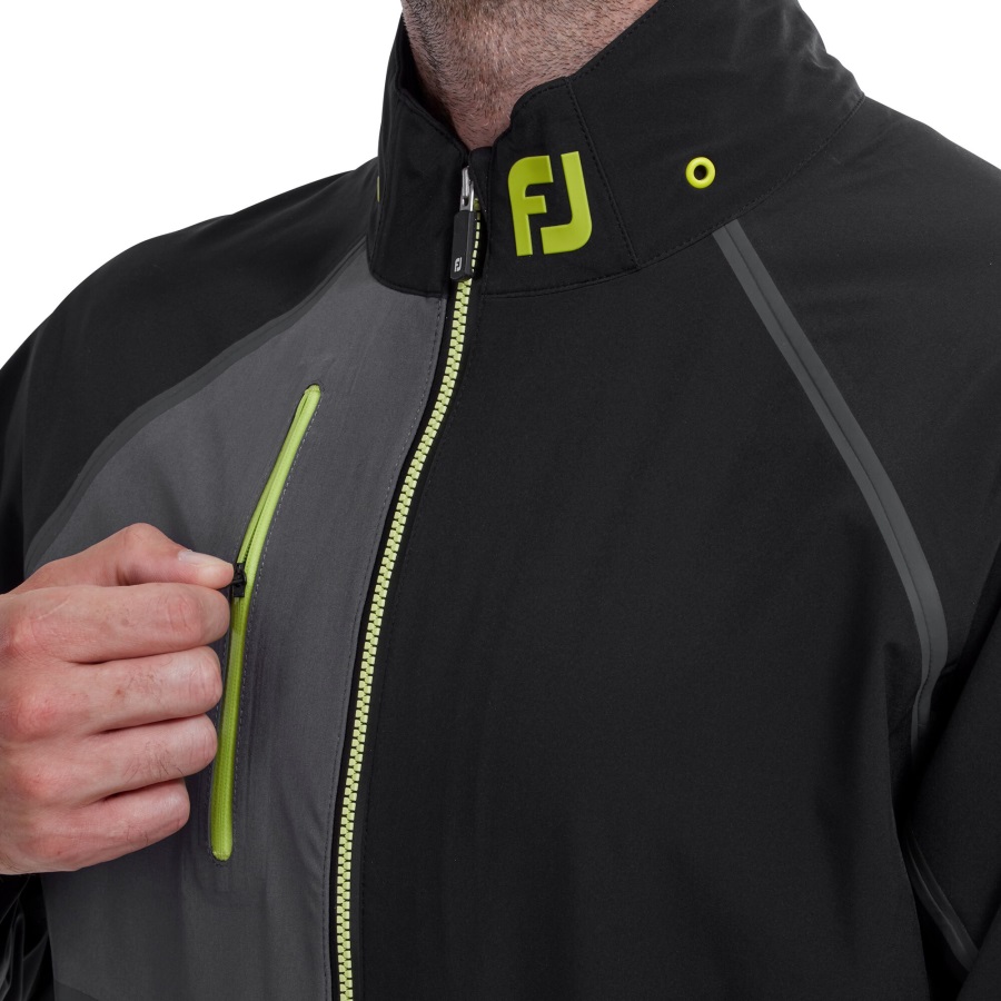 Black-Charcoal-Lime FJ HydroTour Jacket Footjoy